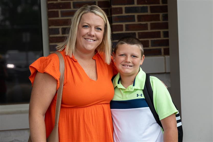People smile on the first day of school